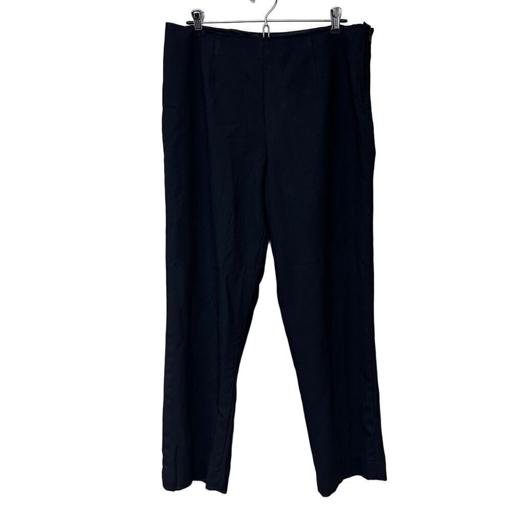 Carlisle Black Straight Leg High Rise Side Zip Dress Pants Slacks Size 12
